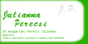 julianna perecsi business card